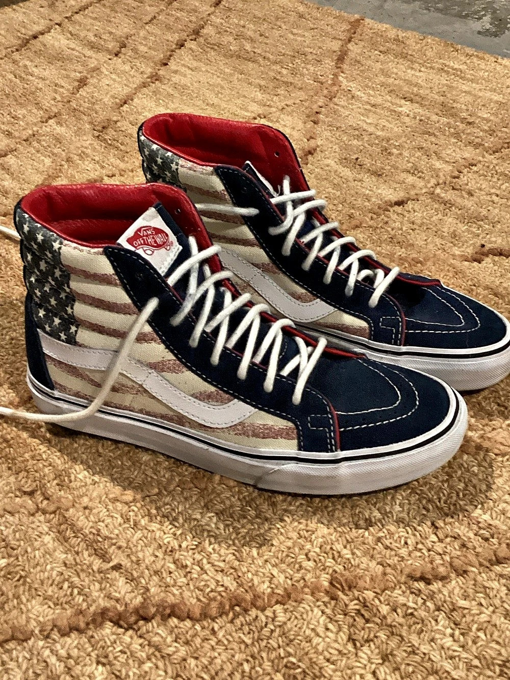 Vans Sk8-Hi American Flag Sneakers US 7 NWT